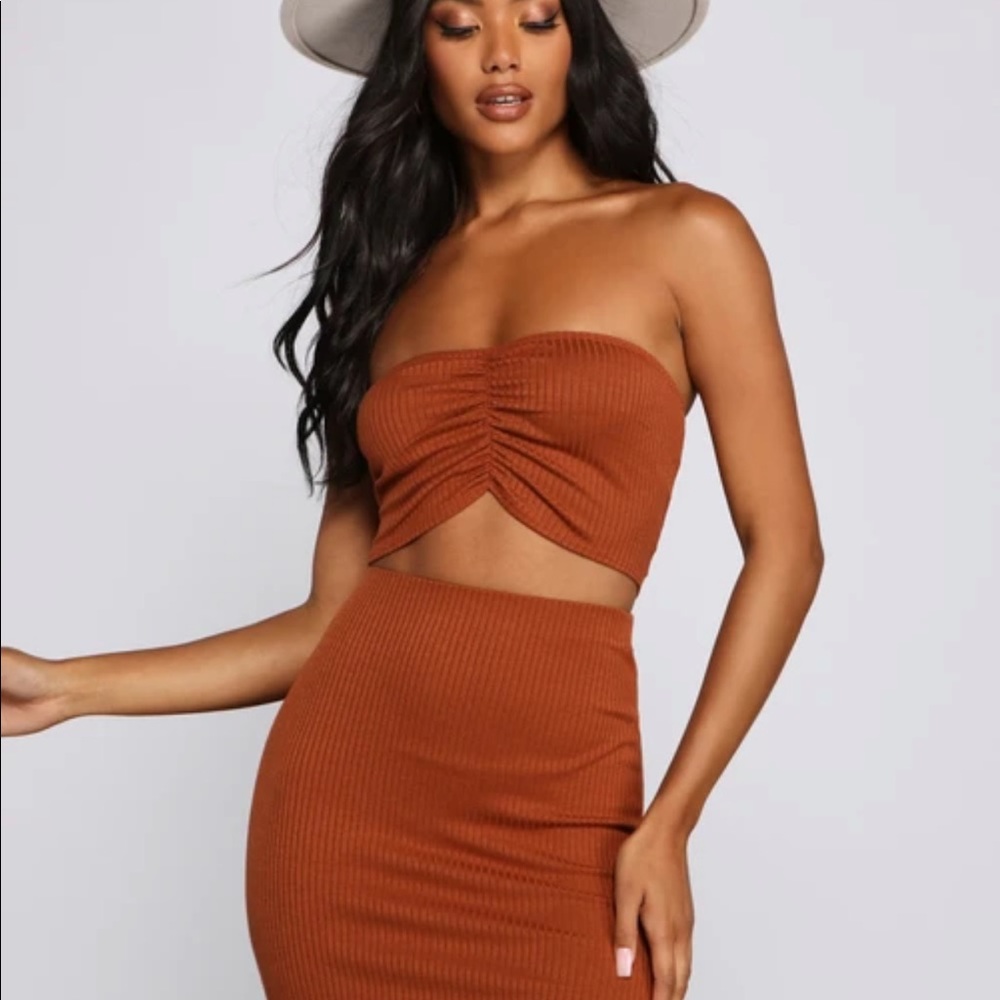 (ONLY WORN ONCE) 2 Piece Orange Set